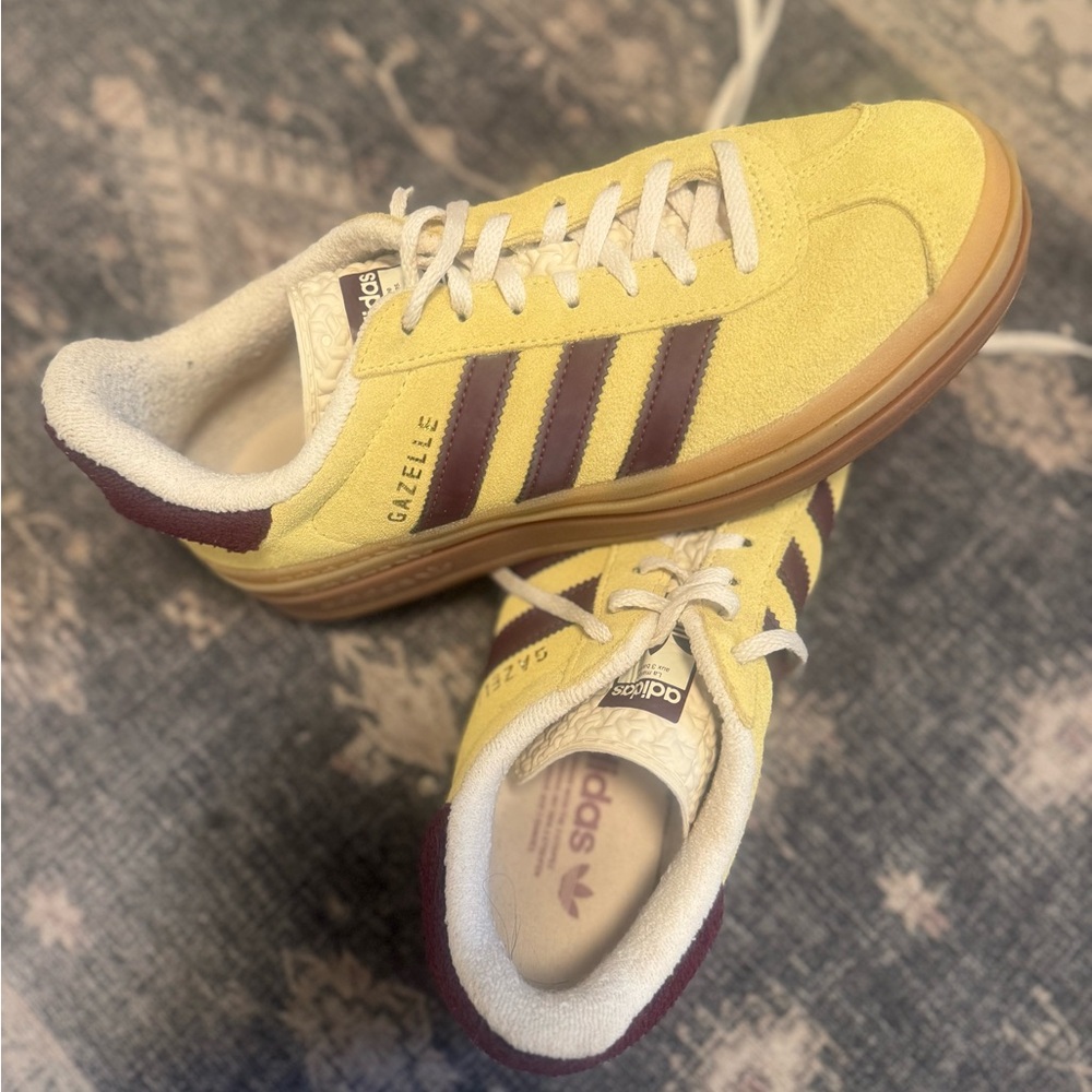 Adidas Gazelle Yellow and Brown Women's Shoes